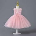thumbnail image 2 of PINQI Birthday Toddler Girls Dresses Baby Girl Princess Bridesmaid Pageant Gown Birthday Party Wedding Dress Sleeveless Party Dresses, 2 of 4