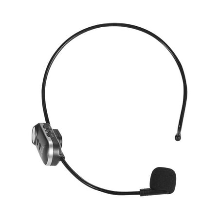 - Hands-free Wireless Microphone Megaphone Radio Mic Headset Condenser Microphones with FM Sending and BT Function for Tour Guide Stage Performer Teacher Host Sound Equipment