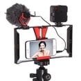 thumbnail image 1 of FocusFoto - Soporte para cámara de vídeo para smartphone, mango estabilizador con micrófono de escopeta BOYA by-MM1 + kit de 49 luces LED para teléfono móvil, iPhone, cine, videógrafo profesional, 1 of 5