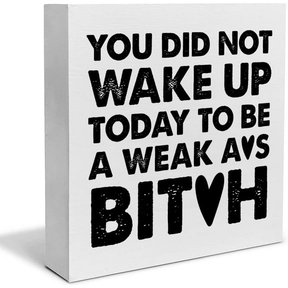 Zomyto 5"x5" Inspiration Saying Wooden Box Sign You Did Not Wake Up Today Wood Block Plaque Decor