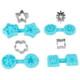 thumbnail image 1 of 4 juegos de moldes de silicona para fondant y chocolate, utensilios para hornear, suministros de cocina con cortador, 1 of 15