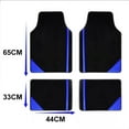 thumbnail image 4 of Leadwolf Car Floor Mats for Hyundai for VENUE Vinyl Carpet Protection All Weather Auto Liners Anti-Slip Automotive Floor Mats Velvet Colored Stripe Black and Blue 4pcs, 4 of 6