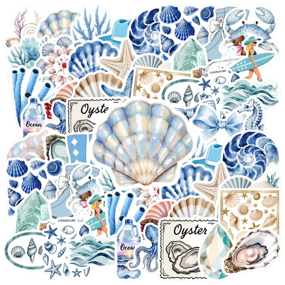 35pcs Nautical Stickers Sea Stickers Marine Stickers Ocean Stickers Stickers for Laptops Suitcases Notebooks