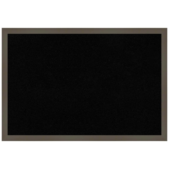 Amanti Art Black Cork Board Wood Framed Svelte Clay Grey Bulletin Board 25 in. x 17 in.