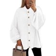 thumbnail image 1 of Suéter Cardigan PRETTYGARDEN para Mujer Invierno Blanco Tejido Grueso, 1 of 8