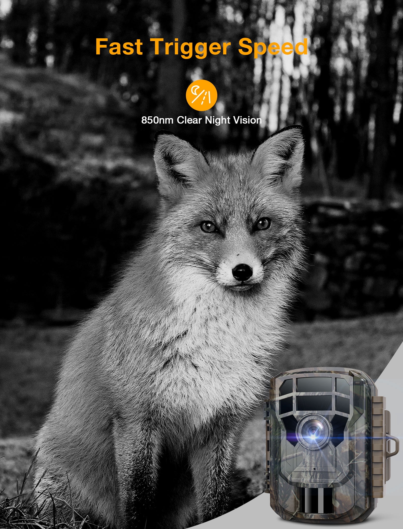 CAMPARK 2 PACK Trail Camera with SD Card 36MP 2K Hunting Game Camera with Night Vision Waterproof Motion Activated