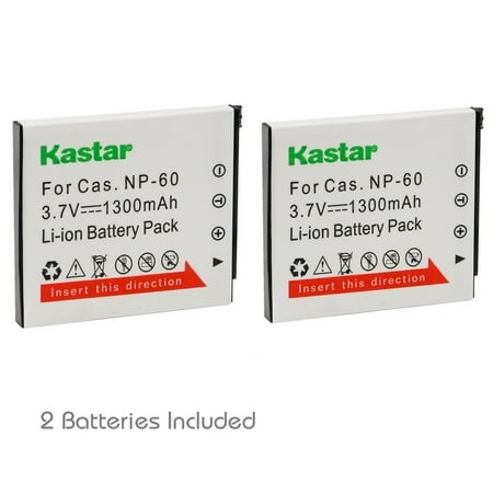 Kastar 2-Pack Battery CNP-60 Replacement for Casio Exilim Zoom EX-Z85PK Exilim Zoom EX-Z85SR Exilim Zoom EX-Z85VP Exilim Zoom EX-Z90 Exilim Zoom EX-Z90BK Exilim Zoom EX-Z90PK Camera