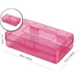 thumbnail image 1 of Dvruxg Plastic Cosmetics Case, Large Capacity Box, Hard Crayon Box Storage with Snap-Tight Lid for Office Supplies(Red), 1 of 5