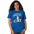 thumbnail image 3 of Crazy Cat Ladies Funny Gym Workout Women's Graphic T Shirt Tees Brisco Brands X, 3 of 6