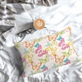 thumbnail image 5 of Fuzoiu Retro Colorful Butterfly Print Pillow Case with Hidden Zipper,Pillow Covers,Soft and Comfortable Pillowcase-20"x30", 5 of 6
