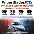 thumbnail image 2 of 2005 Volkswagen Beetle Beam Wiper Blades Wipers w/1yr Warranty (Set of 2) (WiperBladesUSA), 2 of 5