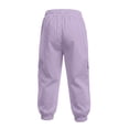thumbnail image 5 of ZHOGXU Lightweight Summer Solid Color Cargo Trouse With Pocket Elastic Waist Kids Girls Pants Comfortable Everyday Wear, 5 of 8