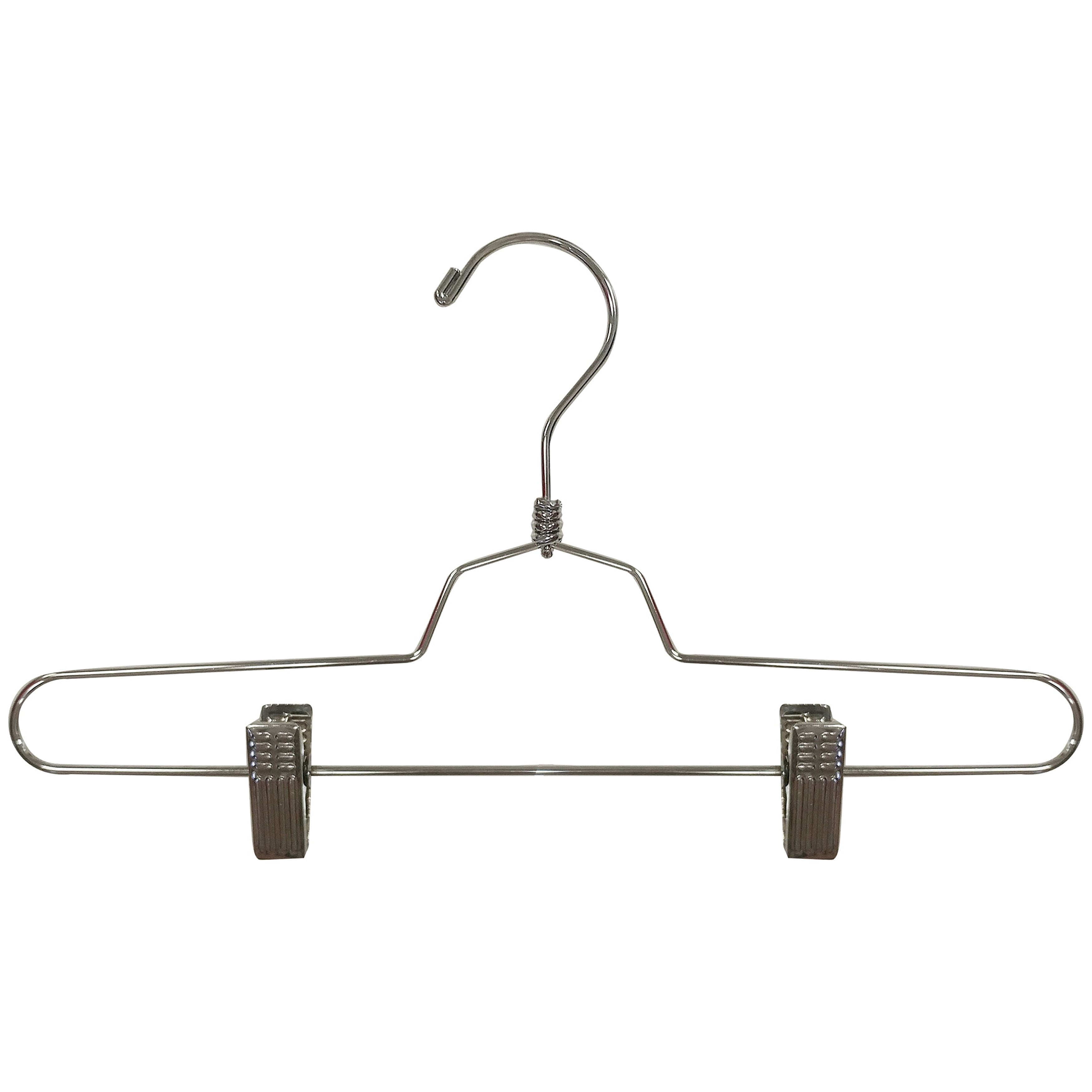 NAHANCO Metal Skirt/Pant Hangers - 14" Chrome - Home Use
