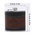 thumbnail image 2 of Stainless Steel Hip Flask with Stitched Leather, 8oz Pocket Size Liquor Bottle with Funnel and Leakproof Cap, & Spill-proof for Outdoor Travel, Hiking, Gifts for Men and Women,Vsgery, 2 of 2