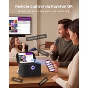 Ikarao Karaoke Machine with Lyrics Display Screen for Adults,Professional Karaoke System with 2 Wireless Mics for TV Home Outdoor Party