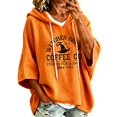 thumbnail image 2 of Halloween Hoodies for Women Drawstring 3/4 Sleeve Trendy Print Hoodie Fall Clothes Crewneck Sweatshirts Loose Fit Trendy Tops Winter Clothing Daily Travel Outfits, 2 of 5