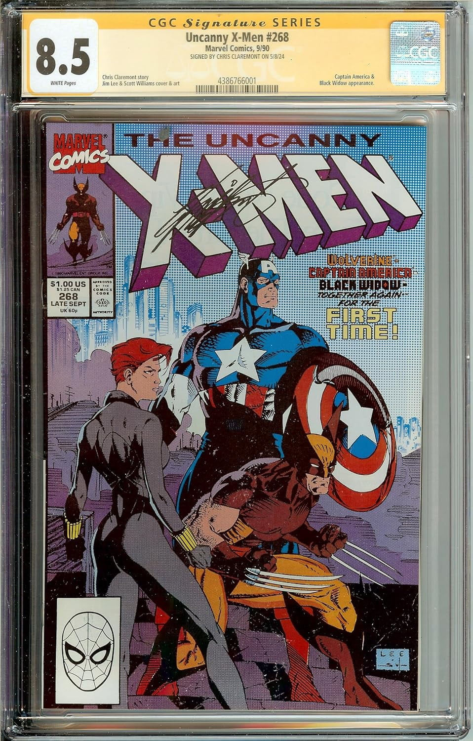 Uncanny X-Men #268 Signed Chris Claremont CGC 8.5