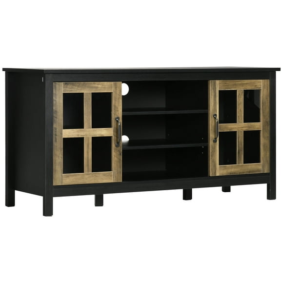 HOMCOM TV Stand for TVs up to 55 Inches, TV Cabinet with Adjustable Shelves
