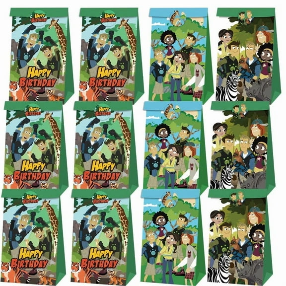 Wild Kratts Candy Bags Birthday Goodie Party Favor Decorations Treat Supplies