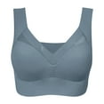 thumbnail image 6 of Lxkfashion Sale Women Full Coverage Bra Blue Women's Cotton Non-Wired Double Layer Soft Cup Bra, Soft Comfortable Invisible Seamless Under Clothing Bra, Opaque, 6 of 7