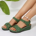 thumbnail image 6 of Bkhluea Orthopedic Wedge Sandals for Women Summer Dressy Open Toe Strap Platform Wedge Sandals Casual Strappy Slip on Sandals Summer Comfortable Outdoor Shoes Beach Boho Vacation, 6 of 7