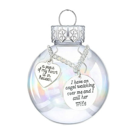 

Eudgs Heart Transparent Colored Spherical Shape Ornament A Piece Of My Heart Is In Heave Memorial Ornament In Memory Of Wife Or Husband Christmas Ornaments Hamster Dance Christmas Ornament Well