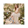 thumbnail image 5 of BLISSFUL STEP Closed Toe Lace Up Heel Chunky Heels Pumps for Women Blue 10, 5 of 8