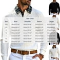 thumbnail image 3 of Plaid Collar Textured Jacquard Knit Polo Shirt for Men, V Neck Long Sleeve Buttonless Vintage Casual Sweater Black, 3 of 9