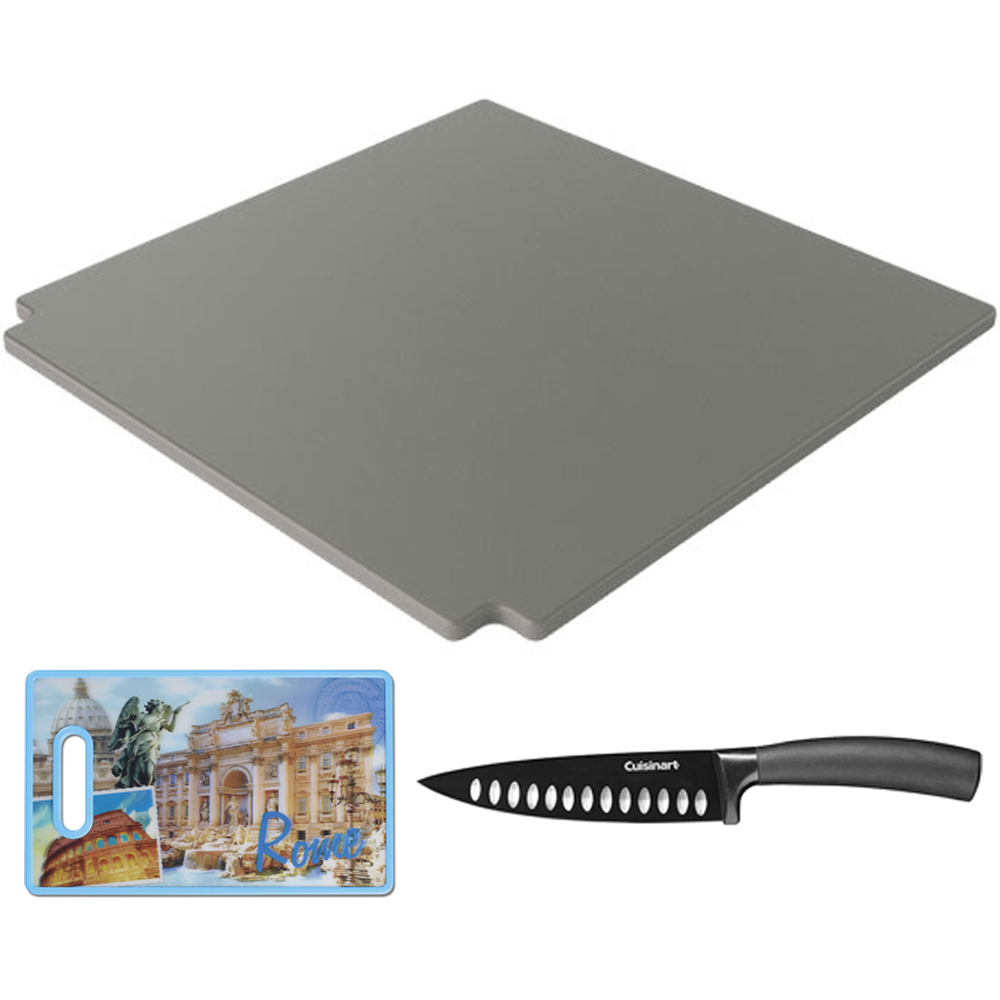 er 7671 CRAFTED Glazed Baking Stone Bundle with Cuisinart 3D City