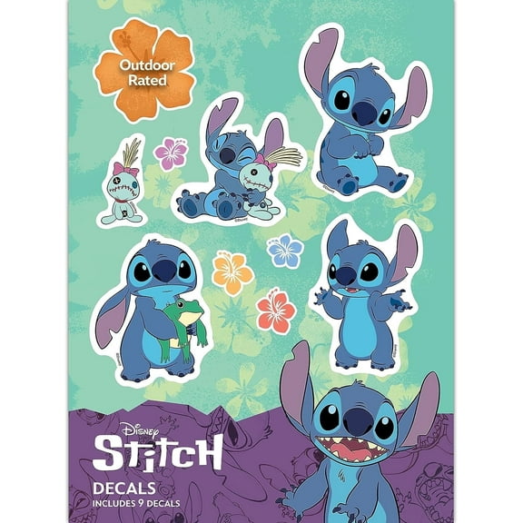 Disney Lilo and Stitch Decals - Set of 9 Lilo and Stitch Stickers for Kids and Adults - Vinyl Decals for Laptop, Tumbler, Water Bottle, Vehicles - Licensed Disney Stickers