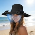 thumbnail image 4 of RICHMJ Solar Panel Powered Fan Fishing Hat,Wide Brim Outdoor Fishing Hat USB Charging Summer Fisherman Hat ,Gift for Fishing enthusiast(Black), 4 of 6