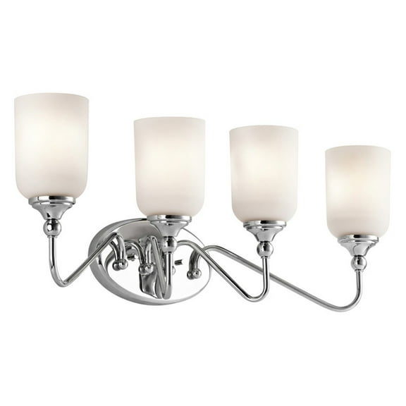 Kichler Lighting Lilah Chrome Traditional Wall Mt Bath 4 Arm w/ 4 Light 100W - 45553CH