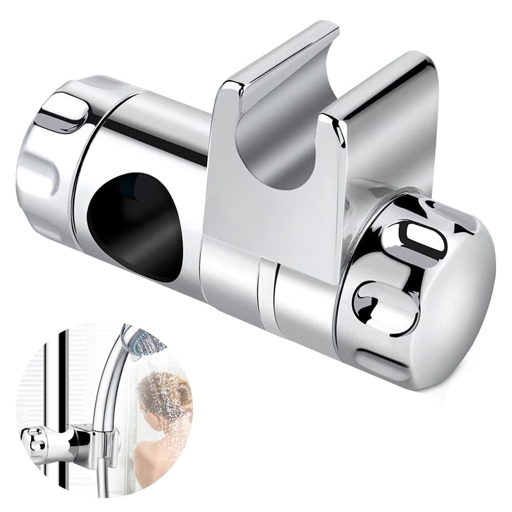 Adjustable Shower Head Holder for Slide Bar,Universal 18-25MM OD Rail Head  Bracket Holder for Slide Bar Slider Clamp Bathroom Replacement 360 Degree
