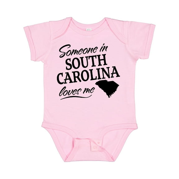 Inktastic Someone in South Carolina Loves Me Boys or Girls Baby Bodysuit