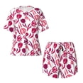 thumbnail image 4 of Lsque Tulips Flowers Women's Short-Sleeved Pajama Set - 2 Piece Soft and Lightweight Sleepwear Set-Medium, 4 of 9