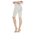 thumbnail image 2 of NYDJ Womens Light Blue Denim Zippered Pocketed Tummy-control Side Slit Bermuda Shorts 2, 2 of 3