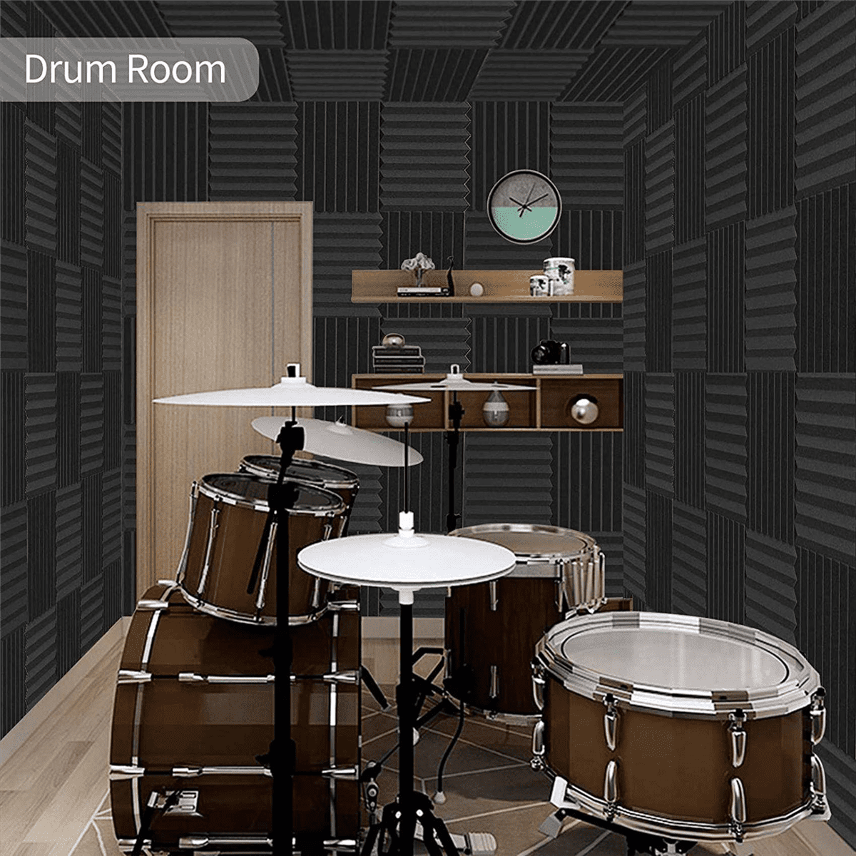 Acoustic Foam Panels Wedges 96 Pack Acoustic Panels 1 X 12 X 12inch Studio Sound Absorbing Tiles Recording Ceiling
