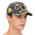 thumbnail image 2 of QASIEATN Women's Everyday Wear Accessories Retro Ripped Denim Baseball Cap for Women Fashion Solid Color Distressed Sports Sun Hat Women's Trucker Hat, 2 of 7