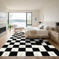 thumbnail image 3 of ODIKA 5'x7' Machine Washable Non-Slip Area Rug, Geometric Black High Traffic Rug, Black, 966817, 3 of 7