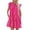 Hot Pink, variant on gakvbuo Summer Dresses For Women Women's Holiday Summer Solid Color Round Neck Short Sleeve Party Beach Loose Dress