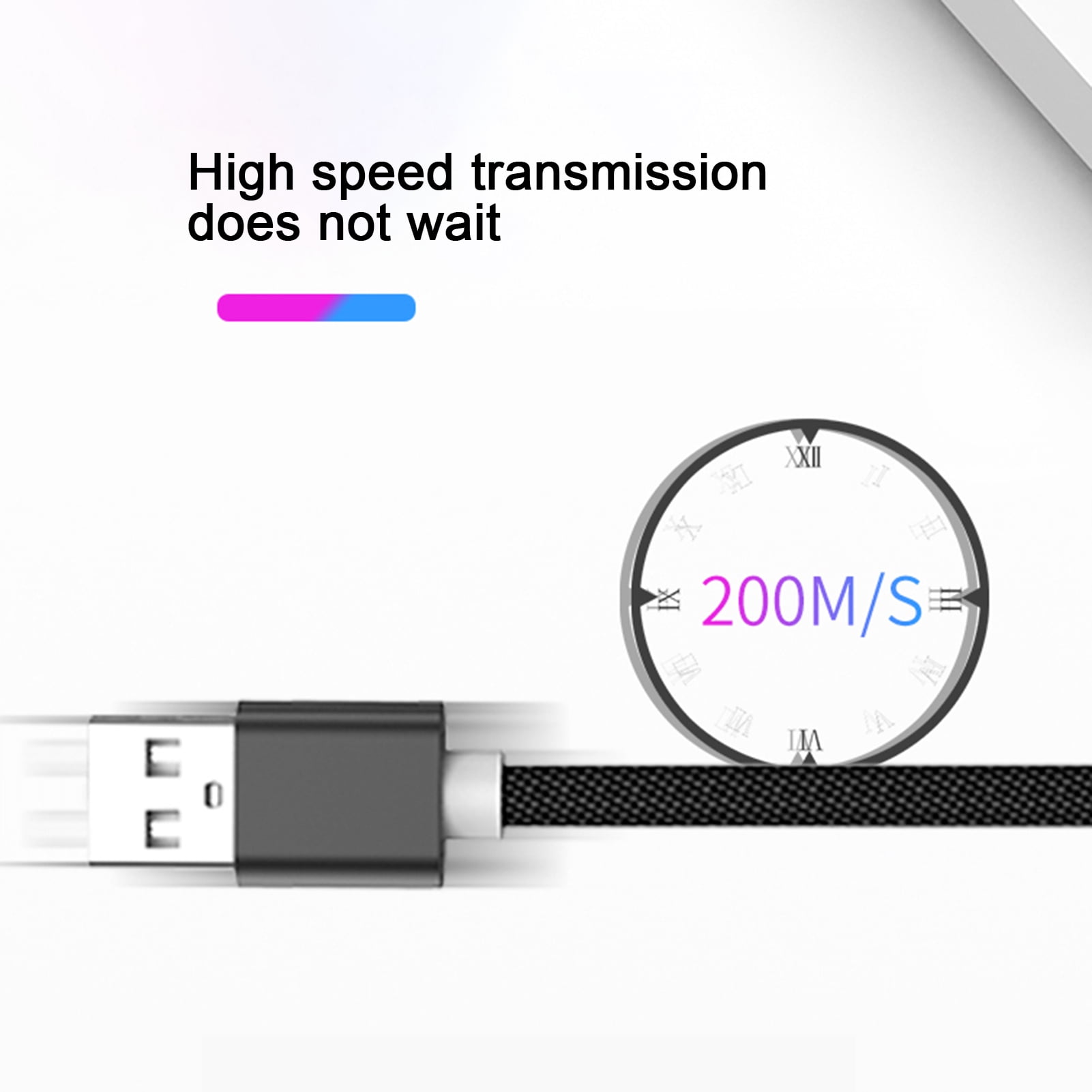 ASKMZ 2A Super Speed Dual-head USB2.0 Male to Male Data Extension Cable Cord for Mobile Hard Disk Computer