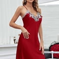 thumbnail image 6 of GUACER Womens Lace Trim Sleepshirts Sexy Backless Slip Nightgowns Elegant Satin Sleep Dresses, 6 of 6