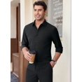 thumbnail image 5 of sogami Men's Long Sleeve Dress Shirt Stretch Stain-Resistant Button Down Business Shirt Slim Fit, 5 of 8