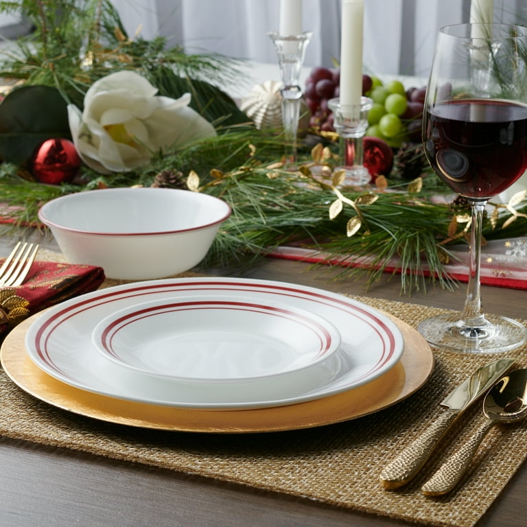 Corelle Logan 18-Piece Glass Dinnerware Set, Service for 6