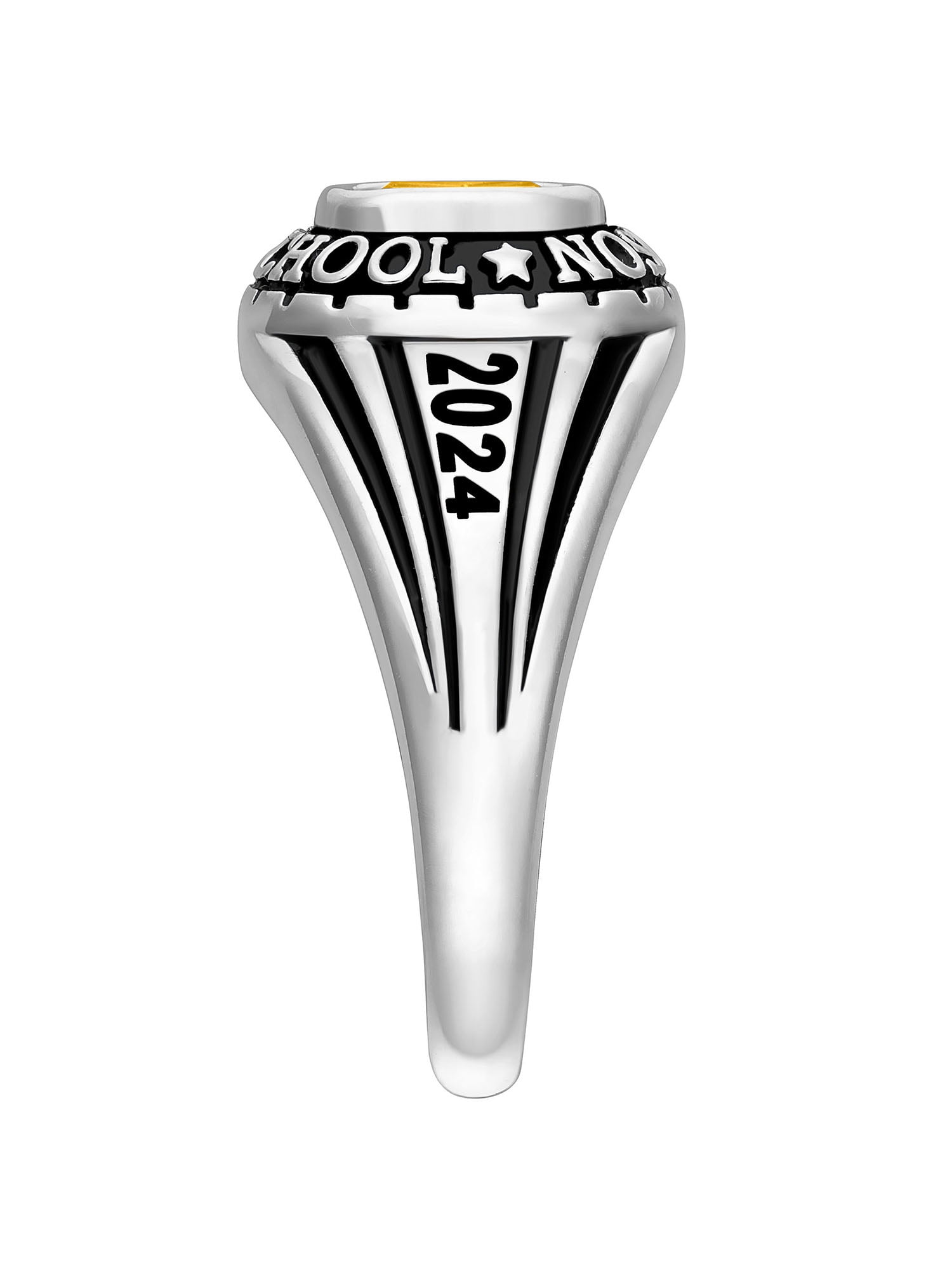Order Now for 2025 Graduation, Freestyle Women's Platinum over Sterling Classic Class Ring, Personalized, High School or College Graduation