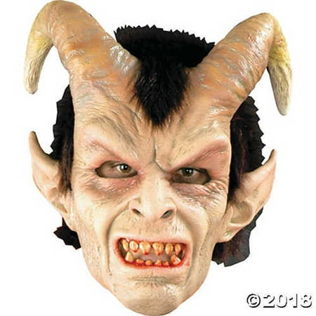 Elegant Devil Horned Scary Monster Latex Adult Halloween Costume Mask