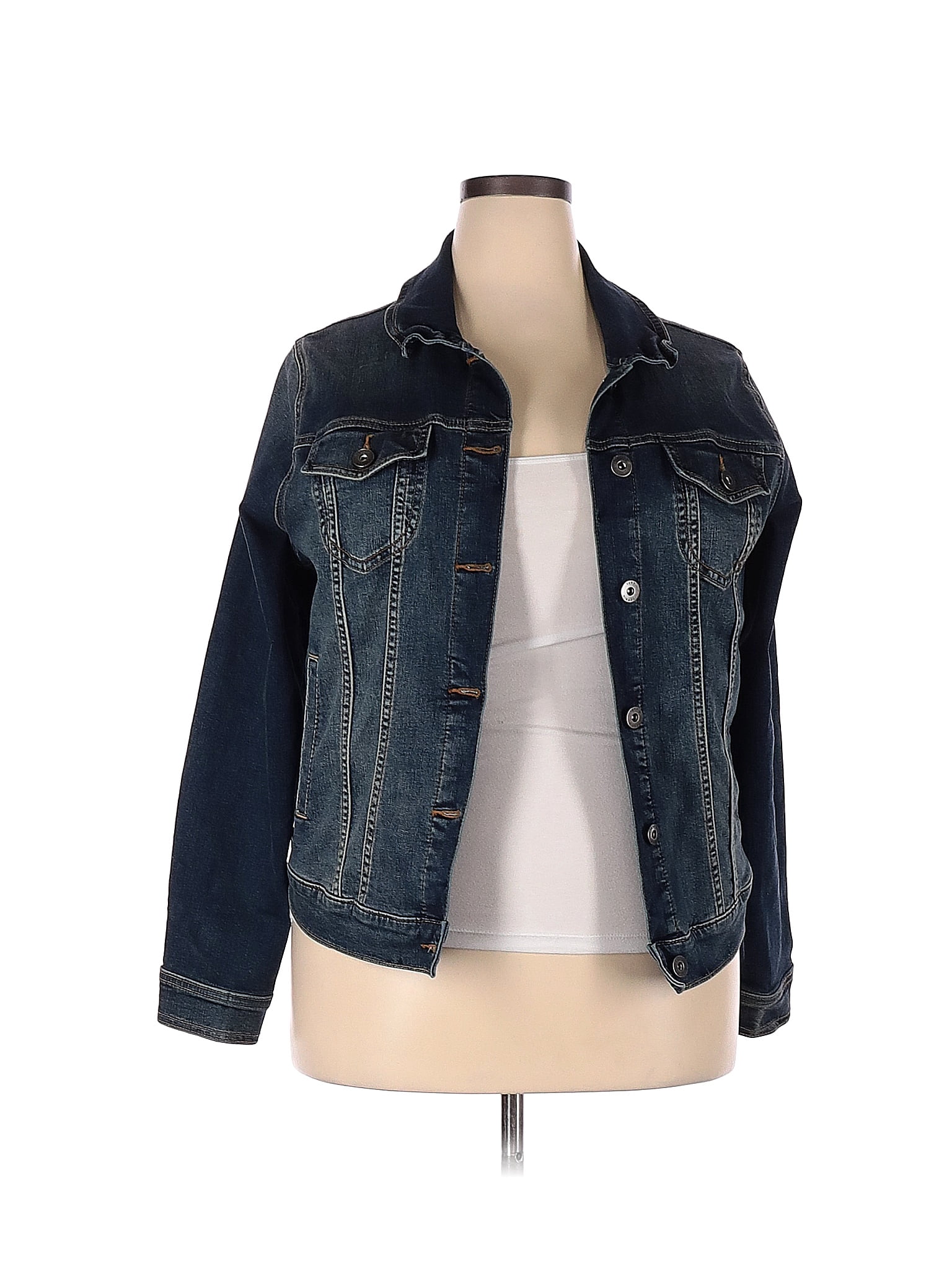 Size 2X Plus Denim Jacket - Walmart 