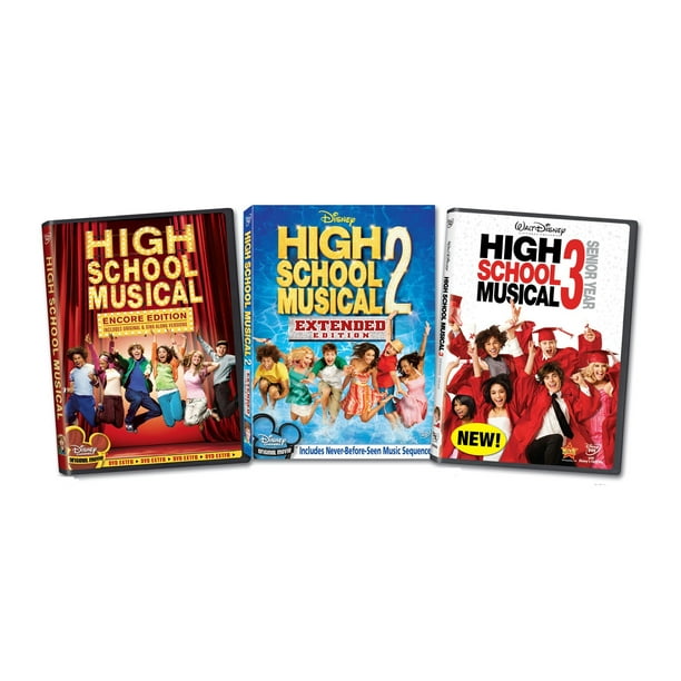 High School Musical 1, 2 & (DVD) - Walmart.com