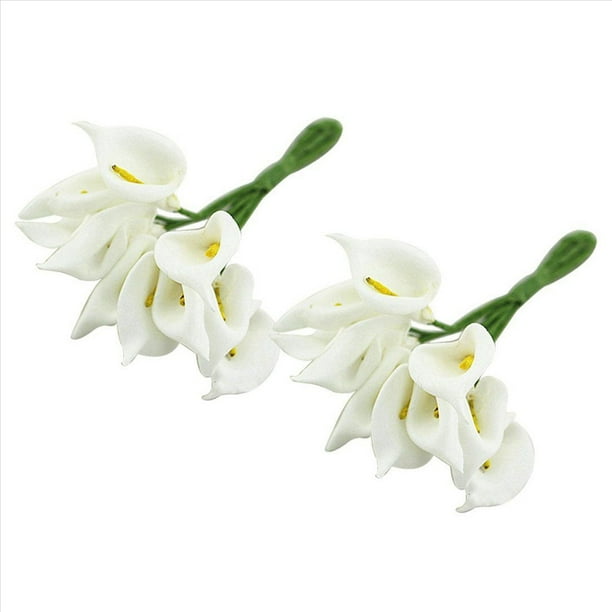 240Pcs Mini Calla Ramo de Flores Artificiales DecoracióN de la Boda DIY Guirnalda Regalo