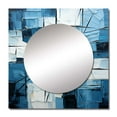 thumbnail image 2 of Designart "Cubist Struggle In Blue And White" Abstract Shapes Square Mirror For Wall Decor - Large Blue Square Mirror Printed Wall Decor - Modern Square Living Room Mirror, 2 of 5